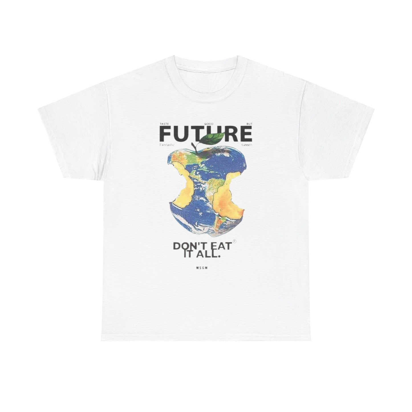 Eco-Conscious Earth Unisex Heavy Cotton Tee - Future Don't Eat It All