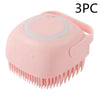 Silicone Dog Bath Massage Gloves Brush Pet Cat Bathroom Cleaning Tool Comb Brush For Dog Can Pour Shampoo Dog Grooming Supplies