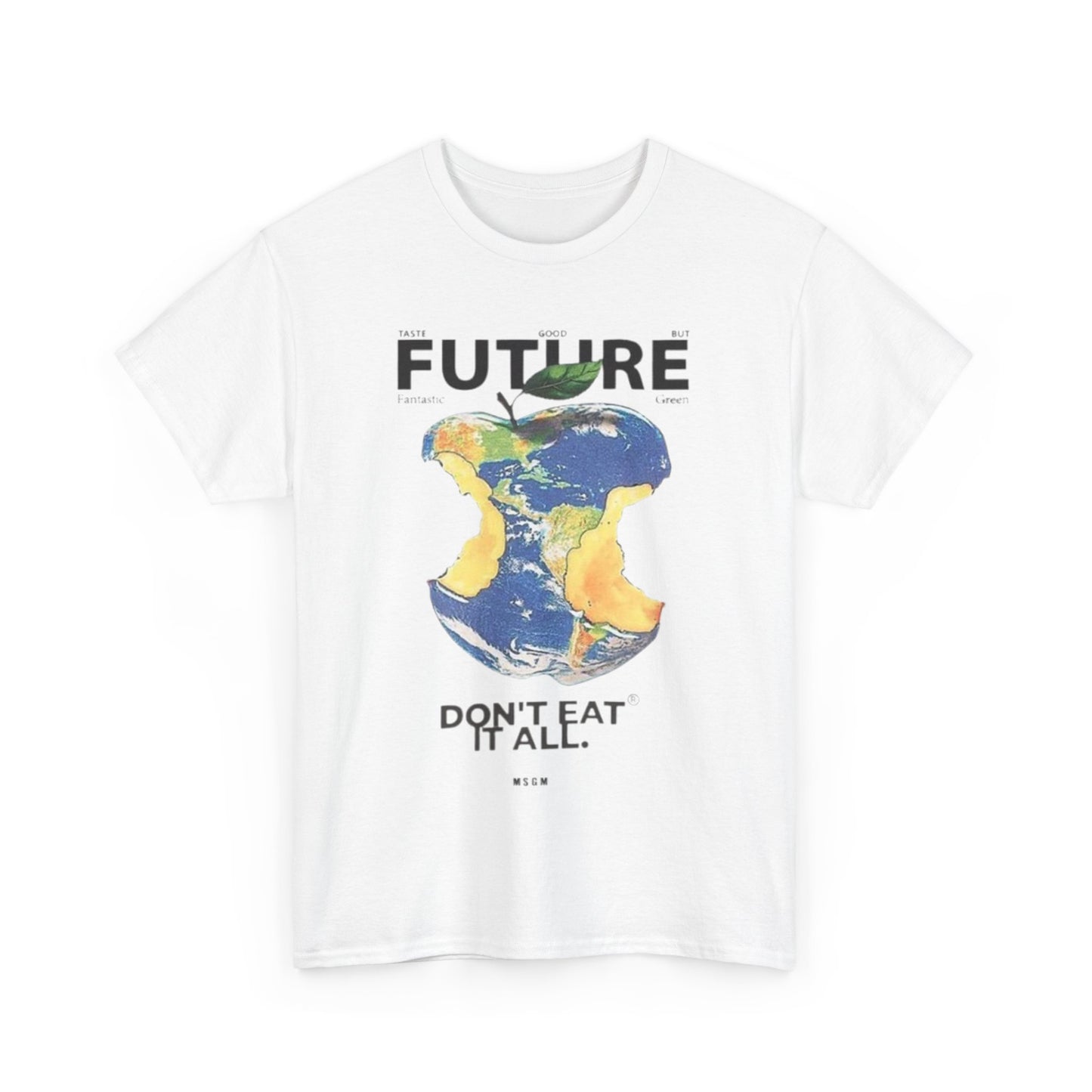Eco-Conscious Earth Unisex Heavy Cotton Tee - Future Don't Eat It All