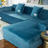 Silver Fox Velvet Living Room Elastic Furniture Sofa Cover