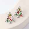 Creative Handmade Christmas Tree Shape Dried Flower Earrings