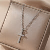 Hip Hop Men's And Women's Classic Accessories Diamond Cross Necklace Simple