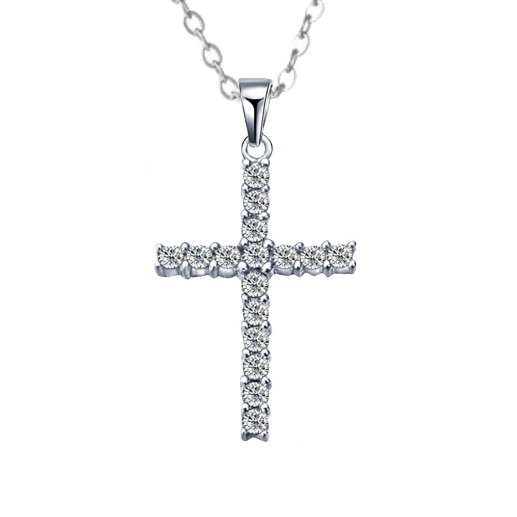 Hip Hop Men's And Women's Classic Accessories Diamond Cross Necklace Simple