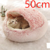 2 In 1 Dog And Cat Bed Pet Winter Bed Round Plush Warm Bed House Soft Long Plush Pets Bed Pet Products