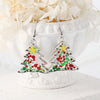 Creative Handmade Christmas Tree Shape Dried Flower Earrings