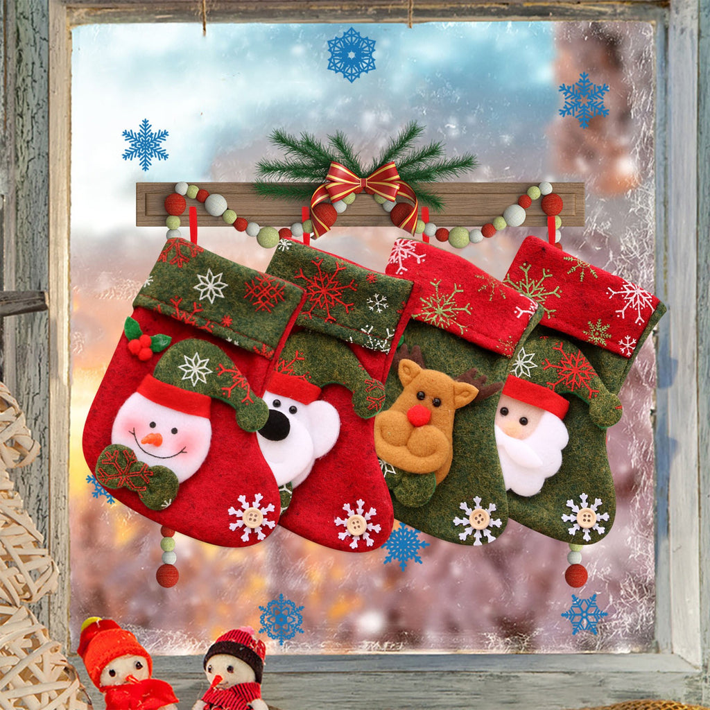 Christmas Socks Tree Hanging Ornament Bag Small Party Holiday Candy Bags Decoration Christmas Stockings christmas decor Navidad