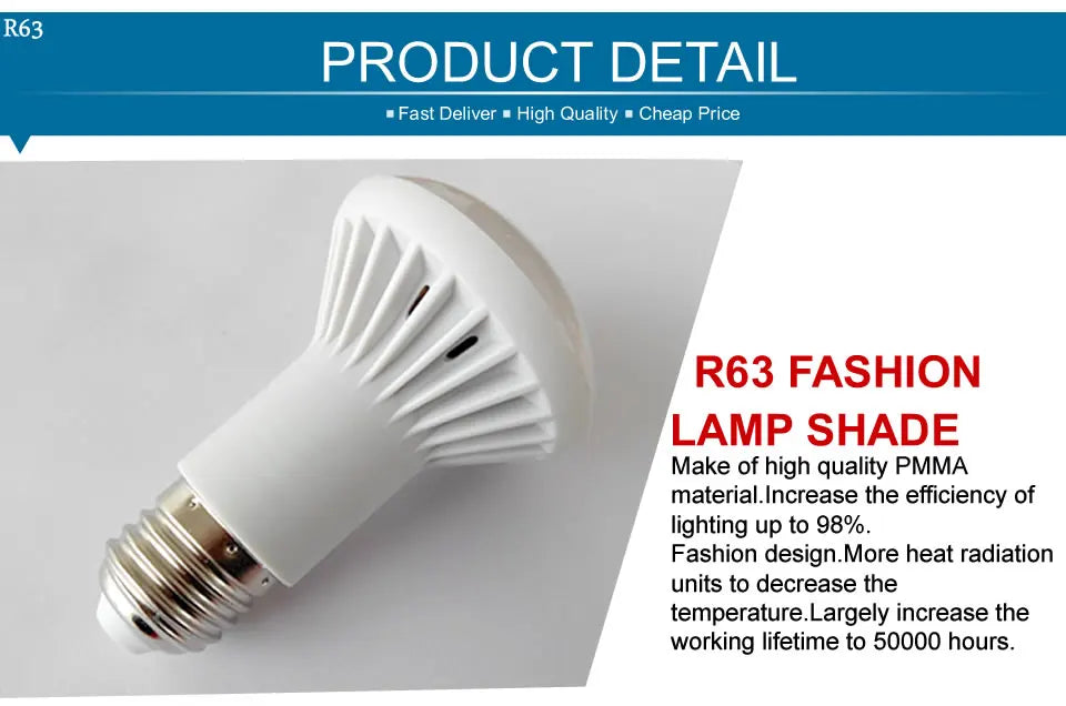 R50 Led Lamp E14 E27 Led Bulb 3W 5W 7W 9W Led Light AC 110V 220V 240V Lampara Led For Home Decoration Ampoule Cold/Warm White