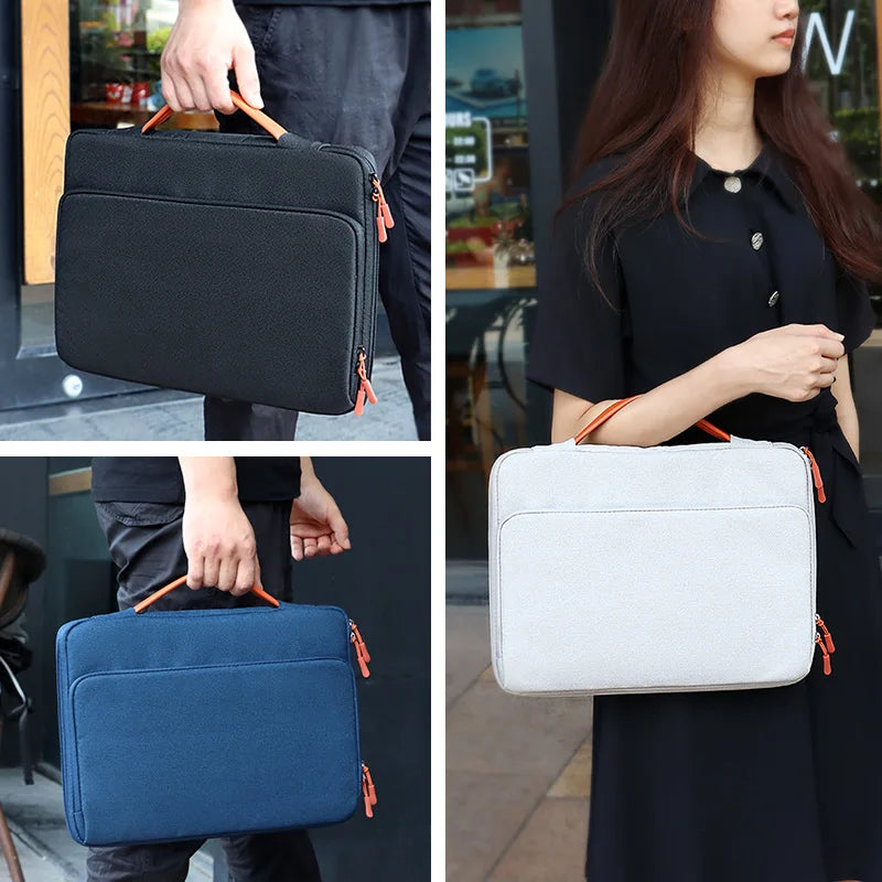 Universal Laptop Handbag 13/14/15 inch Notebook Sleeve for Macbook Double Zipper Computer Carrying Bag for iPad Briefcase