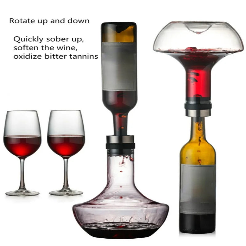 1000ML Big Decanter Handmade Crystal Red Wine Brandy Champagne Glasses Decanter Bottle Jug Pourer Aerator For Family Bar