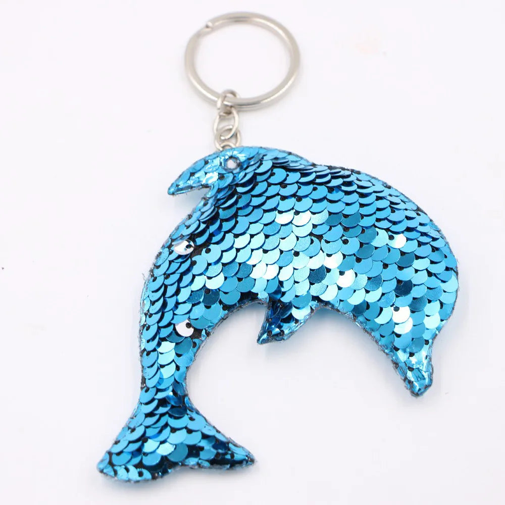 Cute Heart Star Unicorn Animal Glitter  Sequins Keychain Anime  Key Chain Gifts for Women Car Bag Accessories Keys Ring Jewelry