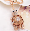 EASYA Fashion Rhinestone Cute Colorful Fish Key Ring Chain 2 Colors Pink Blue Car Keychain for Women Bags Charm CHY-2415