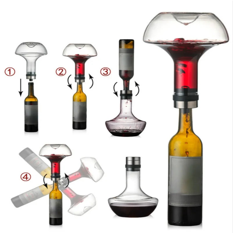 1000ML Big Decanter Handmade Crystal Red Wine Brandy Champagne Glasses Decanter Bottle Jug Pourer Aerator For Family Bar