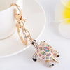 EASYA Fashion Rhinestone Cute Colorful Fish Key Ring Chain 2 Colors Pink Blue Car Keychain for Women Bags Charm CHY-2415