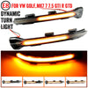 2PCS For VW Golf MK7 7.5 7 GTI R GTD Dynamic Blinker LED Turn Signal For Volkswagen Rline Sportsvan Touran Side Mirror Light