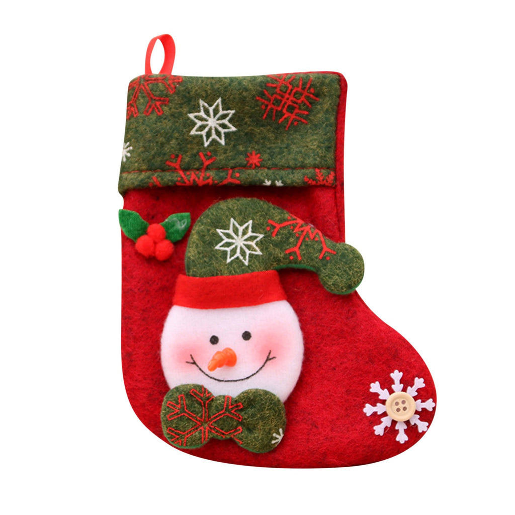 Christmas Socks Tree Hanging Ornament Bag Small Party Holiday Candy Bags Decoration Christmas Stockings christmas decor Navidad