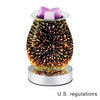 3D Fireworks Effect Touch Aromatherapy Machine Electric Wax Melter Smokeless Aroma Lamp Essential Oil Burner Aroma Accessories