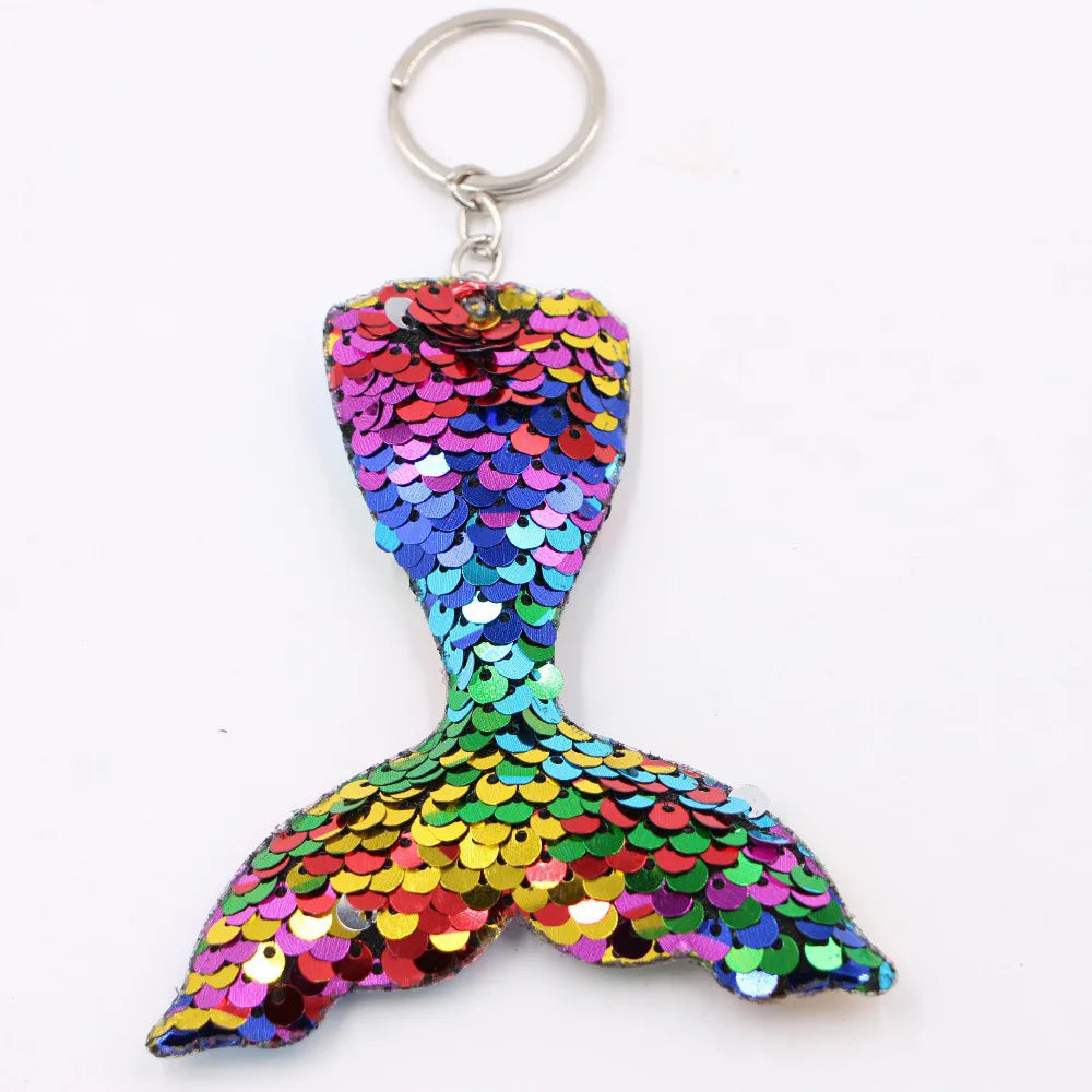 Cute Heart Star Unicorn Animal Glitter  Sequins Keychain Anime  Key Chain Gifts for Women Car Bag Accessories Keys Ring Jewelry