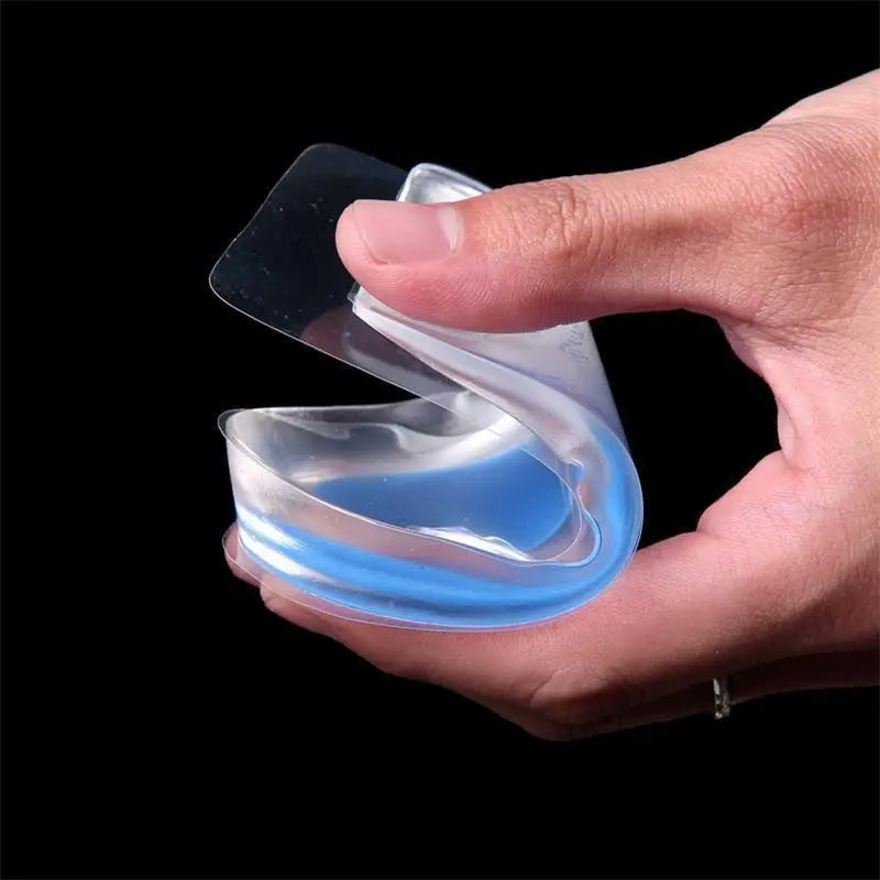 1pair Silicone Gel Insoles Men Women Transparent Half Heel Insole Pad Height Increase Shoes Pad Foot Cushion Shoe Accessories