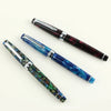 Fountain Pen ink Full Metal Clip Pens majohn New Moon Resin Fountain Pen Iridium Extra Fine Nib School Office Supplies