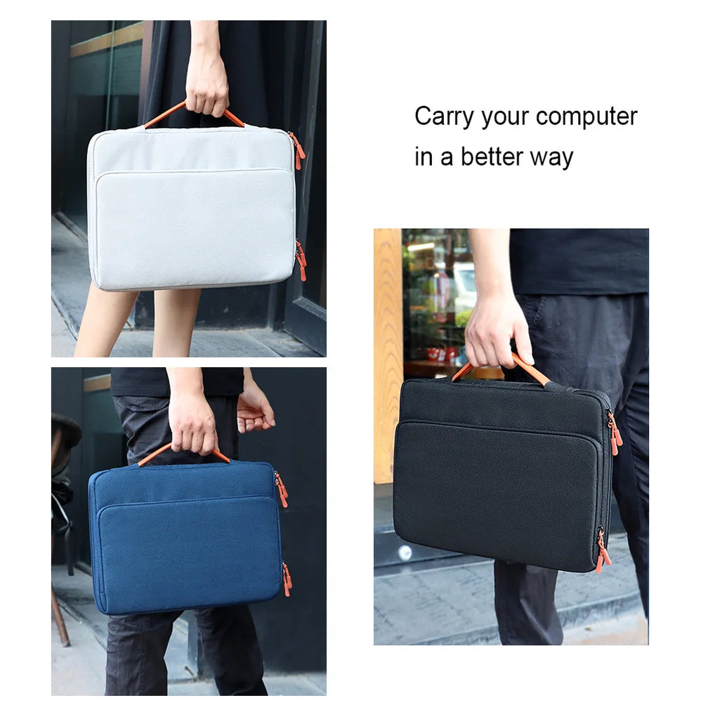 Universal Laptop Handbag 13/14/15 inch Notebook Sleeve for Macbook Double Zipper Computer Carrying Bag for iPad Briefcase