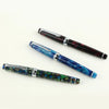 Fountain Pen ink Full Metal Clip Pens majohn New Moon Resin Fountain Pen Iridium Extra Fine Nib School Office Supplies