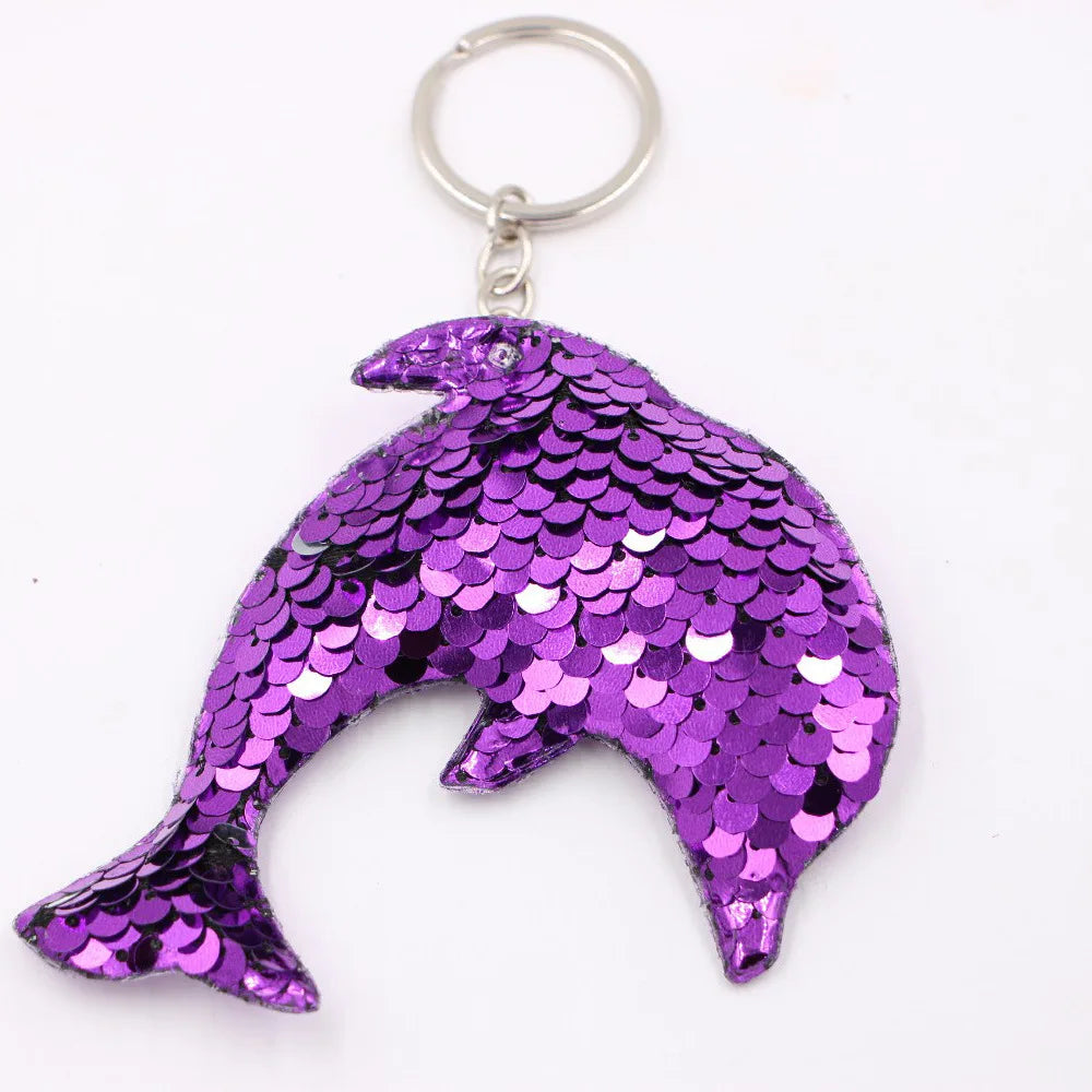 Cute Heart Star Unicorn Animal Glitter  Sequins Keychain Anime  Key Chain Gifts for Women Car Bag Accessories Keys Ring Jewelry