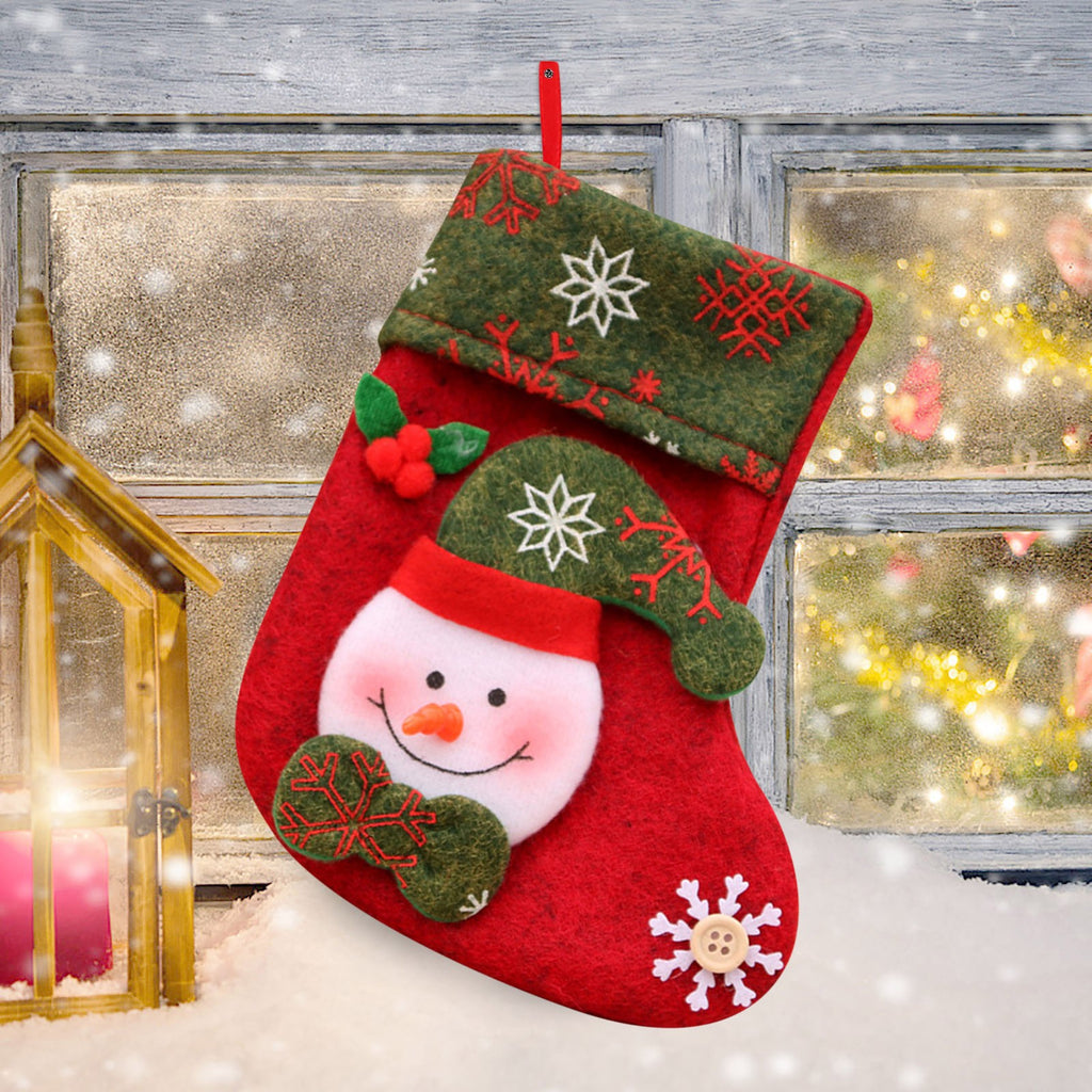 Christmas Socks Tree Hanging Ornament Bag Small Party Holiday Candy Bags Decoration Christmas Stockings christmas decor Navidad