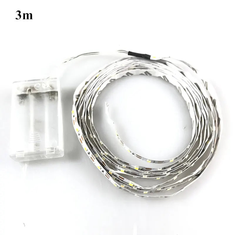 5V LED Strip Light 2835 5050 60LED USB/Battery Box Powered TV Backlight Flexible LED Tape Light White/Warm White Home Decoration