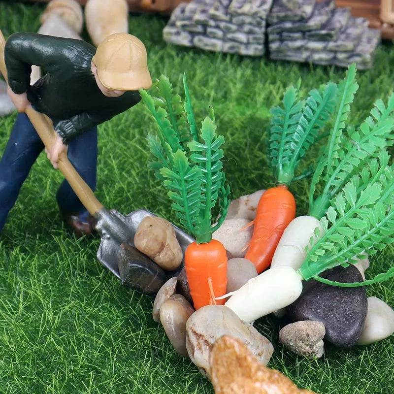 Oenux Home Decoration Simulation Farm Scene Series Animals Model Cactus Palm Trees Shove Action Figures Miniature Cute Kid Toy