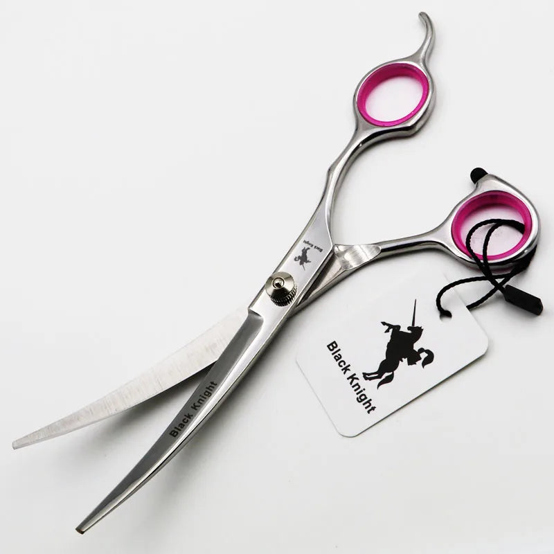 Pet Scissors 7" Cutting Curved Pet Grooming Scissors Professional Shears Salon Barber Using Dogs & Cats