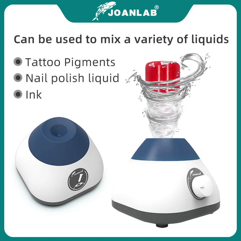 JOANLAB Mini Vortex Mixer Lab Equipment Oscillator Shaker Lab Multifunctional mixer Tattoo Pigment Nail Polish Liquid Ink Mixer