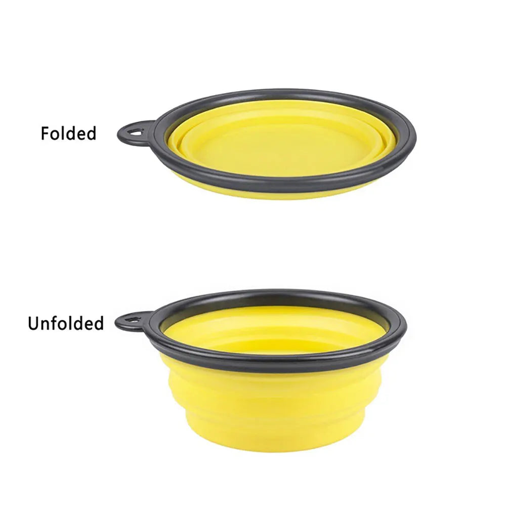 Silicone World 1000ML Portable Collapsible Silicone Pet Bowls Outdoor Travel Pet Food Container Feeder Bowl Dish Dog Food Basi