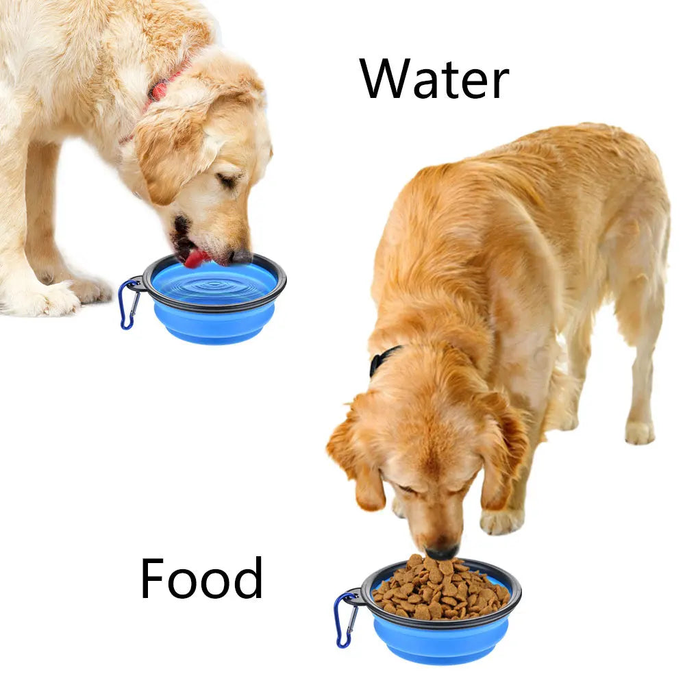 Silicone World 1000ML Portable Collapsible Silicone Pet Bowls Outdoor Travel Pet Food Container Feeder Bowl Dish Dog Food Basi