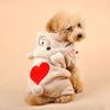 Winter Warm Dog Jumpsuits Plush  Love Bear Christams Party Costume Rompers Pajamas Soft Flannel Small Pet Dogs Clothes