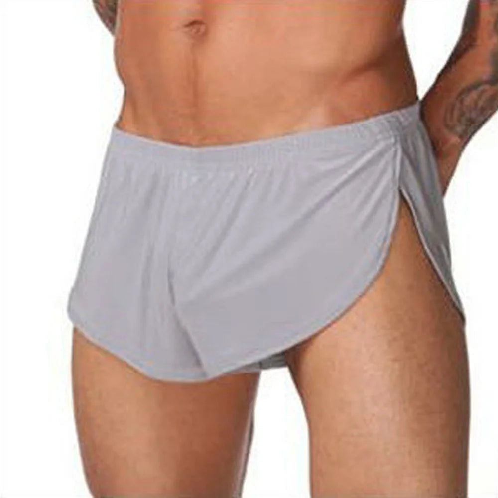 Lounge  brief Men's Pajama Sleep Bottoms Sexy Underwear Side Split Shorts Casual Home Comfortable Loose panties Sleepwear