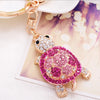 EASYA Fashion Rhinestone Cute Colorful Fish Key Ring Chain 2 Colors Pink Blue Car Keychain for Women Bags Charm CHY-2415