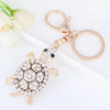 EASYA Fashion Rhinestone Cute Colorful Fish Key Ring Chain 2 Colors Pink Blue Car Keychain for Women Bags Charm CHY-2415