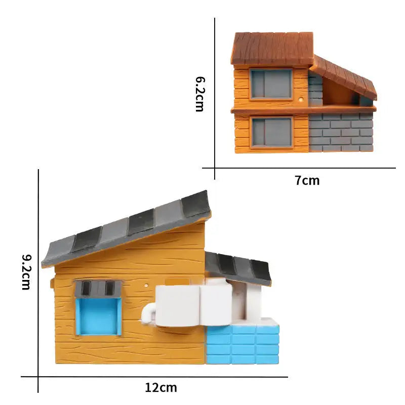 Oenux Home Decoration Simulation Farm Scene Series Animals Model Cactus Palm Trees Shove Action Figures Miniature Cute Kid Toy