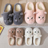 New Winter Women Lovely Cat Plush Slippers Warm Shoes Slides Cute Cartoon Cat Fuzzy Slippers Men Soft Footwear Home Cotton Shoes