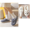 New Winter Women Lovely Cat Plush Slippers Warm Shoes Slides Cute Cartoon Cat Fuzzy Slippers Men Soft Footwear Home Cotton Shoes