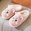 New Winter Women Lovely Cat Plush Slippers Warm Shoes Slides Cute Cartoon Cat Fuzzy Slippers Men Soft Footwear Home Cotton Shoes