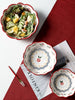 Retro Cherry For Home Delicate Complementary Food Steamed Egg Bowl Ceramic