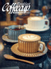 Retro European-Style Glazed Ceramic Coffee Cup Cappuccino Latte Fancy Coffee Pull Flower Cup and Saucer Suit 220ml