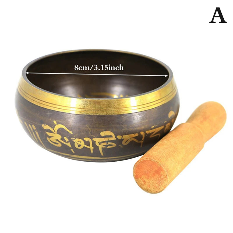 Nepal handmade Buddha sound bowl sound therapy yoga meditation singing bowl Tibet prayer bowl metal craft home decor ornaments