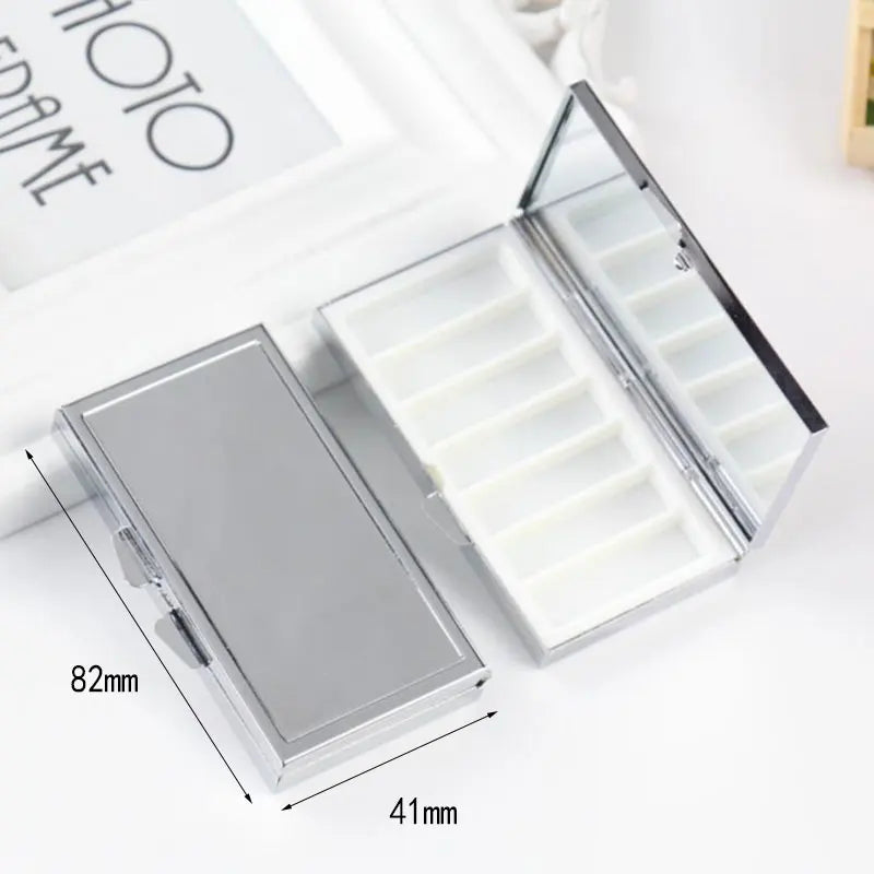 1pc Pill Box Case Splitter Tablet Storage Organizer Medicine Travel Essential Metal Pill Container Box Accessories 12 Styles