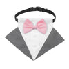 Dogs Tuxedo Bandana Formal Dog Wedding Bandana Collar with Bow Tie Adjustable Pet Scarf Bibs Party Birthday Costume Accessories