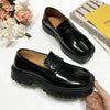 CHMURY Tabi Shoes Loafer for Men and Women Split Toe Thick Sole Casual Patent Leather Shoes