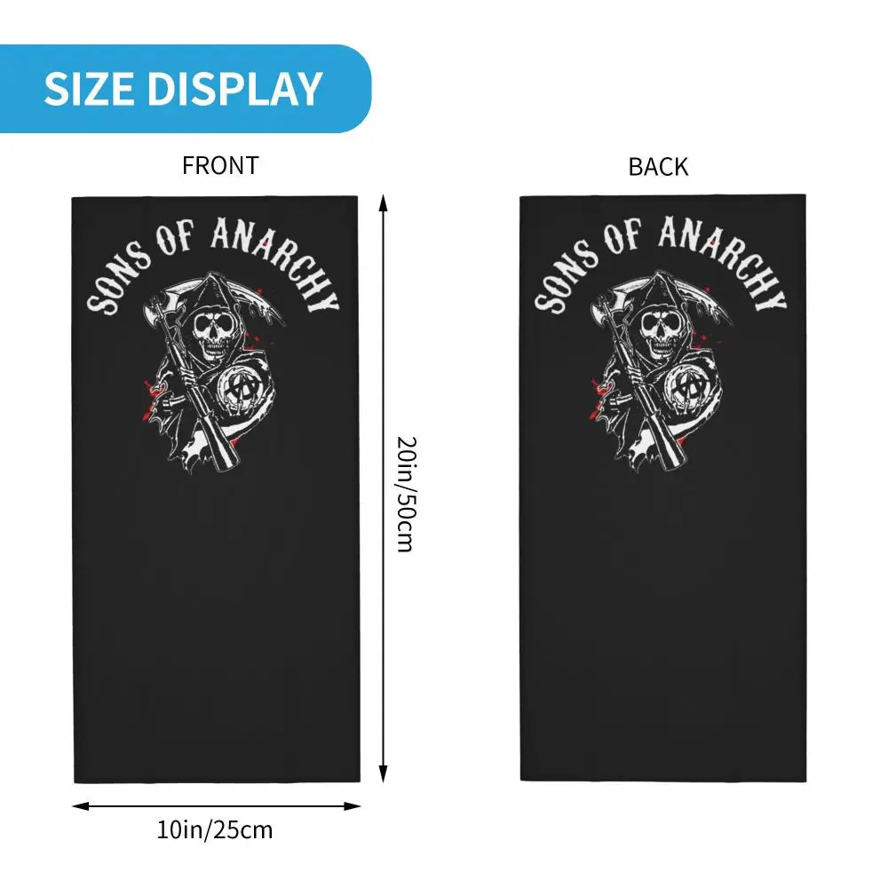 Custom TV Show Sons Of Anarchy Bandana Neck Warmer Men Women Winter Ski Hiking Scarf Gaiter Face Cover