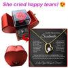 Gift To My Love Wife Soulmate Love Knot Necklace Fashion Jewelry Women Heart Necklaces With Rose Apple Box 2024 Dropshipping