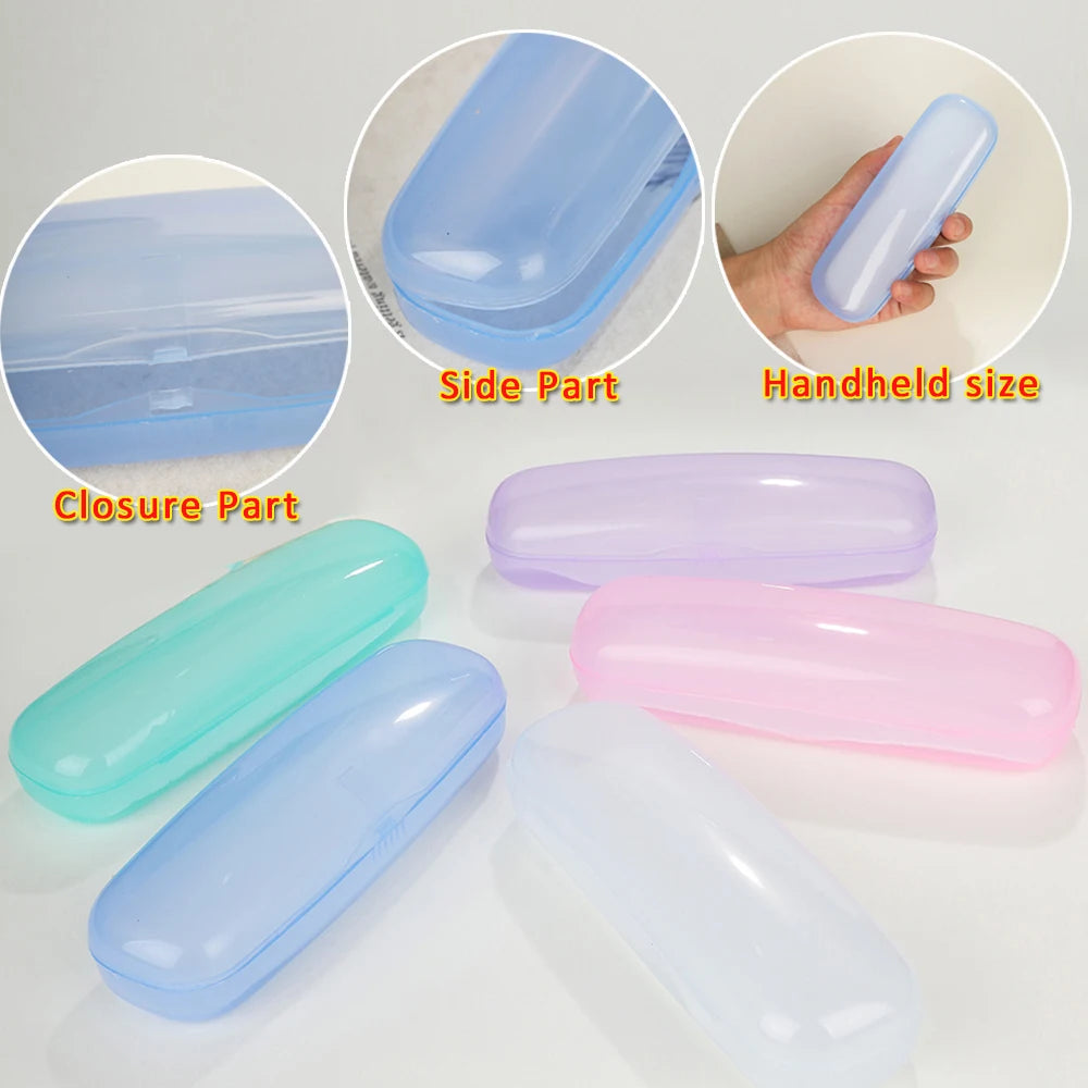 Translucent Plastic Glasses Case Lens Glasses Protector Box For Sunglasses Women Men Reading Sunglasses Holder Containers Box